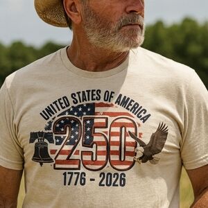 USA 250th Anniversary Unisex Tee | Liberty Bell Eagle Patriotic Shirt  1776‑2026